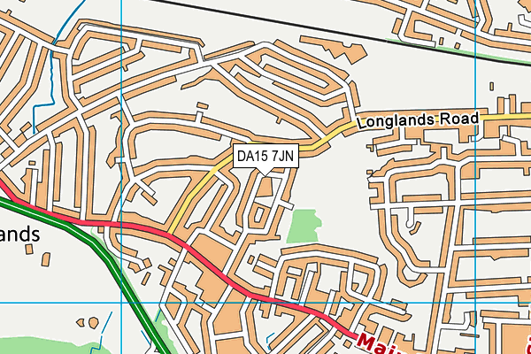 DA15 7JN map - OS VectorMap District (Ordnance Survey) DA15 7JN map - OS VectorMap District (Ordnance Survey)