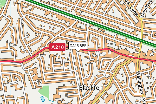 DA15 8BF map - OS VectorMap District (Ordnance Survey) DA15 8BF map - OS VectorMap District (Ordnance Survey)