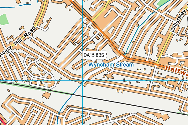 DA15 8BS map - OS VectorMap District (Ordnance Survey)