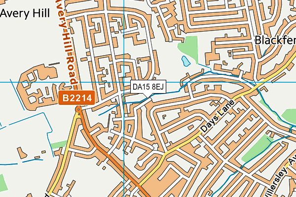 DA15 8EJ map - OS VectorMap District (Ordnance Survey) DA15 8EJ map - OS VectorMap District (Ordnance Survey)