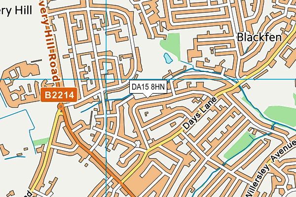 DA15 8HN map - OS VectorMap District (Ordnance Survey) DA15 8HN map - OS VectorMap District (Ordnance Survey)