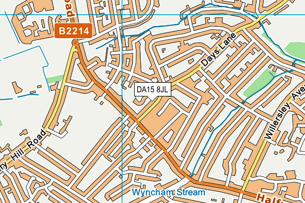 DA15 8JL map - OS VectorMap District (Ordnance Survey) DA15 8JL map - OS VectorMap District (Ordnance Survey)