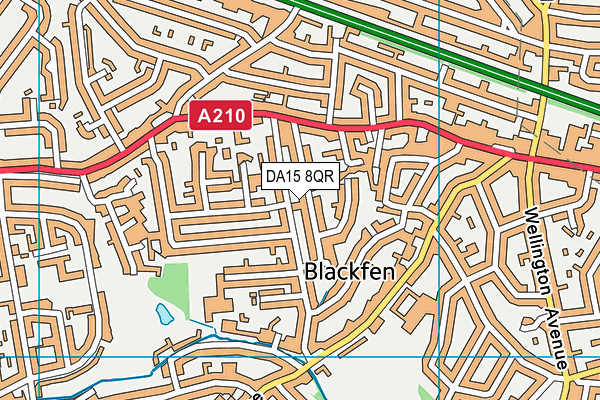 DA15 8QR map - OS VectorMap District (Ordnance Survey)