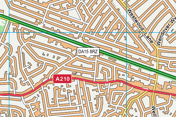 DA15 8RZ map - OS VectorMap District (Ordnance Survey) DA15 8RZ map - OS VectorMap District (Ordnance Survey)