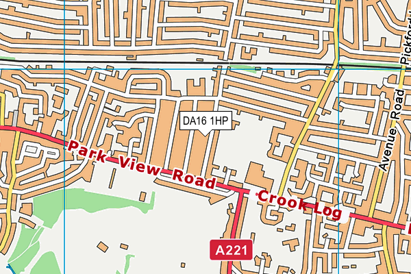 DA16 1HP map - OS VectorMap District (Ordnance Survey) DA16 1HP map - OS VectorMap District (Ordnance Survey)