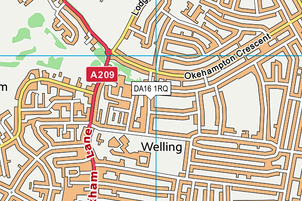 DA16 1RQ map - OS VectorMap District (Ordnance Survey) DA16 1RQ map - OS VectorMap District (Ordnance Survey)