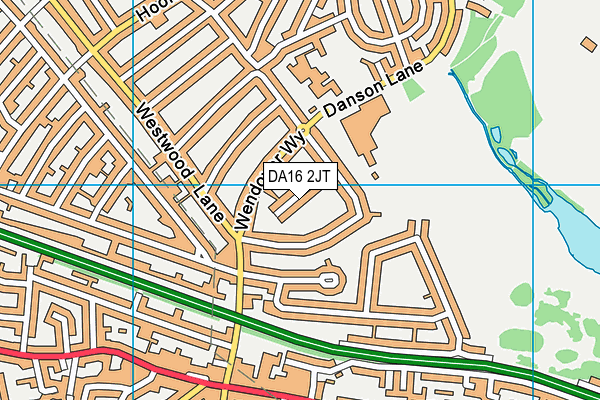DA16 2JT map - OS VectorMap District (Ordnance Survey) DA16 2JT map - OS VectorMap District (Ordnance Survey)