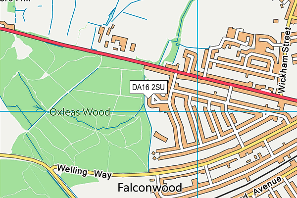 DA16 2SU map - OS VectorMap District (Ordnance Survey) DA16 2SU map - OS VectorMap District (Ordnance Survey)