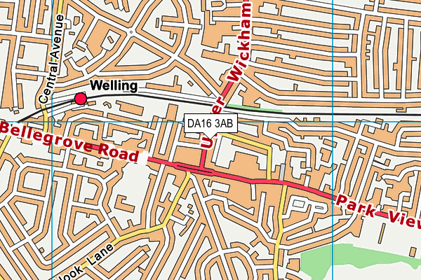 DA16 3AB map - OS VectorMap District (Ordnance Survey) DA16 3AB map - OS VectorMap District (Ordnance Survey)