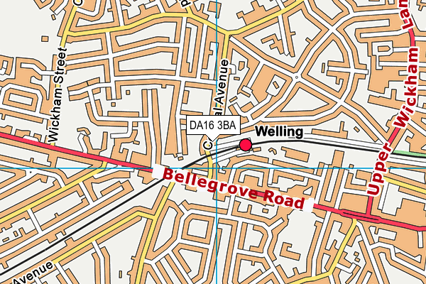 DA16 3BA map - OS VectorMap District (Ordnance Survey) DA16 3BA map - OS VectorMap District (Ordnance Survey)