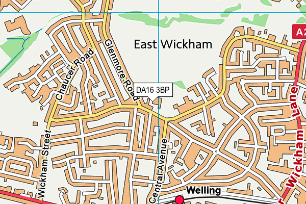 DA16 3BP map - OS VectorMap District (Ordnance Survey)