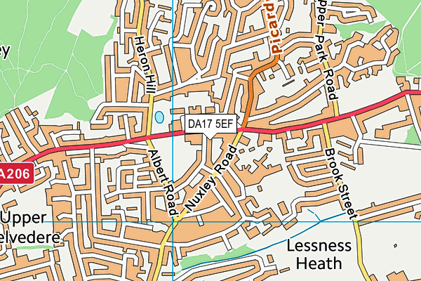 DA17 5EF map - OS VectorMap District (Ordnance Survey) DA17 5EF map - OS VectorMap District (Ordnance Survey)