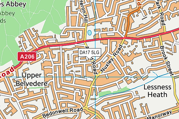 DA17 5LG map - OS VectorMap District (Ordnance Survey) DA17 5LG map - OS VectorMap District (Ordnance Survey)