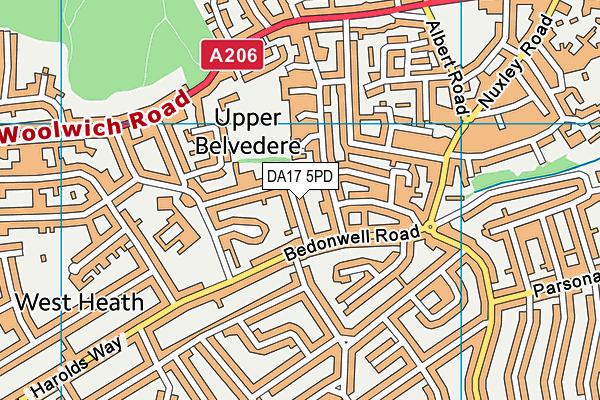 DA17 5PD map - OS VectorMap District (Ordnance Survey) DA17 5PD map - OS VectorMap District (Ordnance Survey)