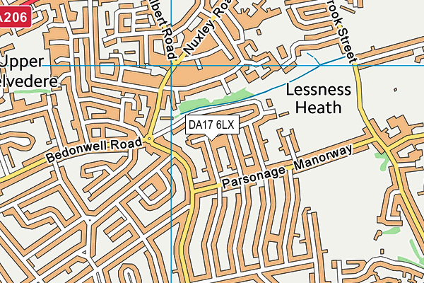 DA17 6LX map - OS VectorMap District (Ordnance Survey) DA17 6LX map - OS VectorMap District (Ordnance Survey)