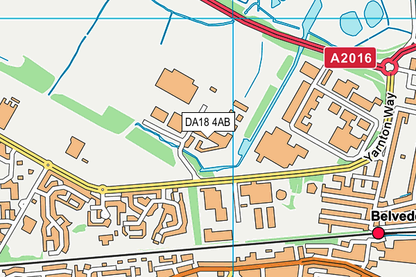 DA18 4AB map - OS VectorMap District (Ordnance Survey) DA18 4AB map - OS VectorMap District (Ordnance Survey)