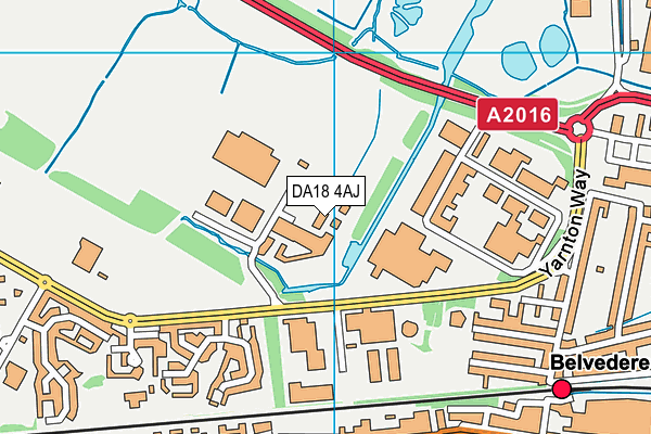 DA18 4AJ map - OS VectorMap District (Ordnance Survey) DA18 4AJ map - OS VectorMap District (Ordnance Survey)