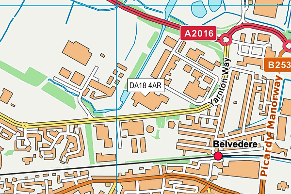 DA18 4AR map - OS VectorMap District (Ordnance Survey)