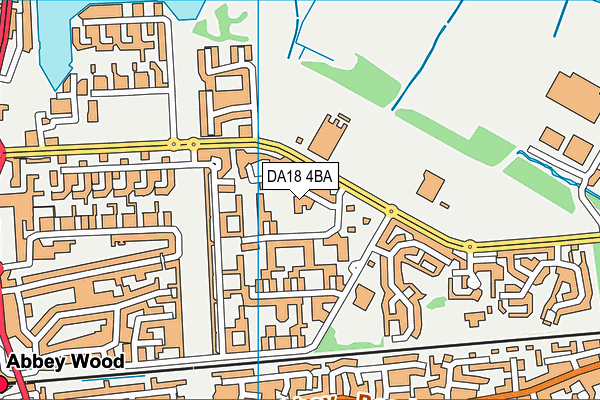 DA18 4BA map - OS VectorMap District (Ordnance Survey) DA18 4BA map - OS VectorMap District (Ordnance Survey)
