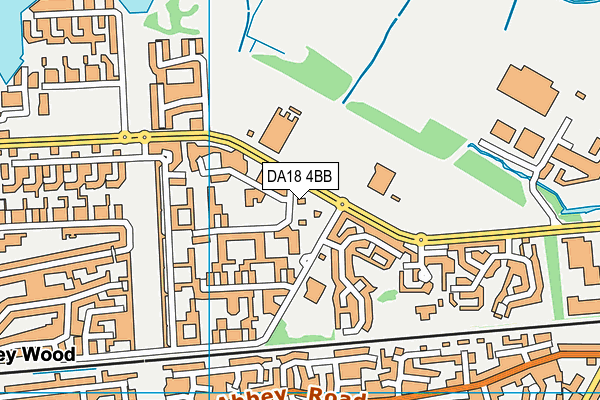 DA18 4BB map - OS VectorMap District (Ordnance Survey) DA18 4BB map - OS VectorMap District (Ordnance Survey)