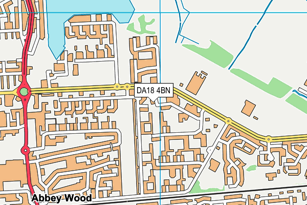 DA18 4BN map - OS VectorMap District (Ordnance Survey) DA18 4BN map - OS VectorMap District (Ordnance Survey)