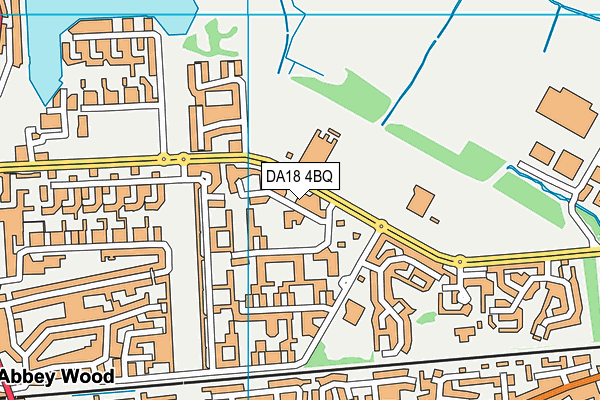 DA18 4BQ map - OS VectorMap District (Ordnance Survey) DA18 4BQ map - OS VectorMap District (Ordnance Survey)