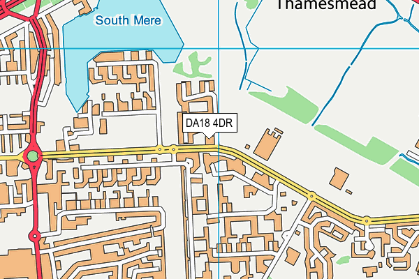 DA18 4DR map - OS VectorMap District (Ordnance Survey) DA18 4DR map - OS VectorMap District (Ordnance Survey)