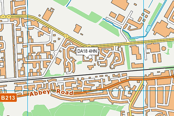 DA18 4HN map - OS VectorMap District (Ordnance Survey)