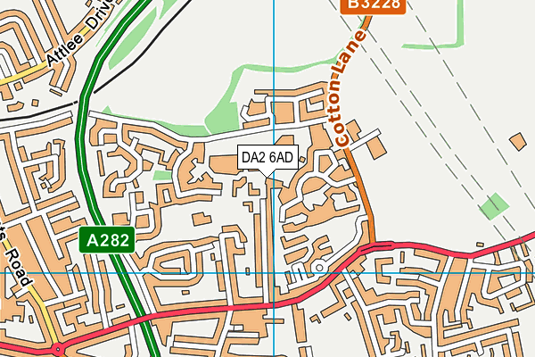 DA2 6AD map - OS VectorMap District (Ordnance Survey) DA2 6AD map - OS VectorMap District (Ordnance Survey)