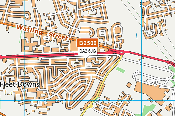 DA2 6JG map - OS VectorMap District (Ordnance Survey) DA2 6JG map - OS VectorMap District (Ordnance Survey)