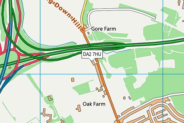 DA2 7HU map - OS VectorMap District (Ordnance Survey) DA2 7HU map - OS VectorMap District (Ordnance Survey)