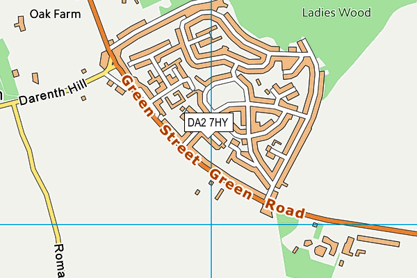 DA2 7HY map - OS VectorMap District (Ordnance Survey) DA2 7HY map - OS VectorMap District (Ordnance Survey)