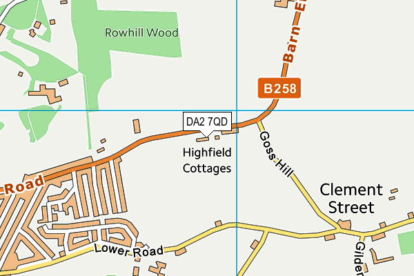DA2 7QD map - OS VectorMap District (Ordnance Survey) DA2 7QD map - OS VectorMap District (Ordnance Survey)