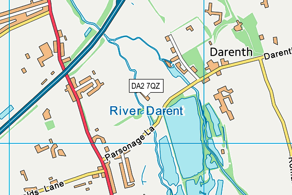 DA2 7QZ map - OS VectorMap District (Ordnance Survey) DA2 7QZ map - OS VectorMap District (Ordnance Survey)
