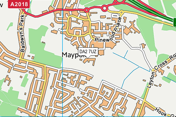 DA2 7UZ map - OS VectorMap District (Ordnance Survey) DA2 7UZ map - OS VectorMap District (Ordnance Survey)