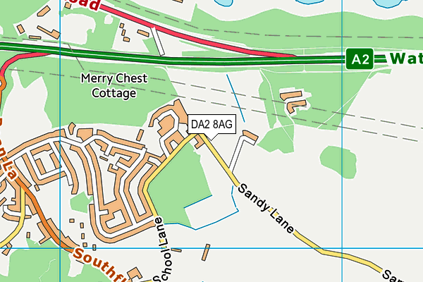 DA2 8AG map - OS VectorMap District (Ordnance Survey) DA2 8AG map - OS VectorMap District (Ordnance Survey)