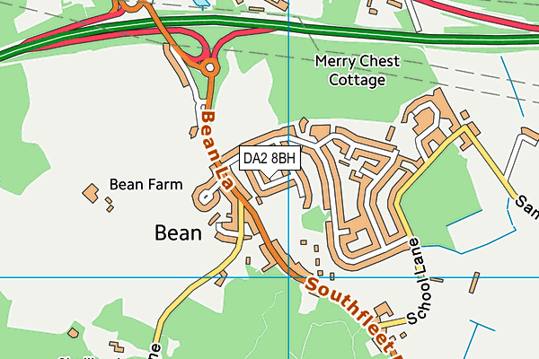 DA2 8BH map - OS VectorMap District (Ordnance Survey) DA2 8BH map - OS VectorMap District (Ordnance Survey)
