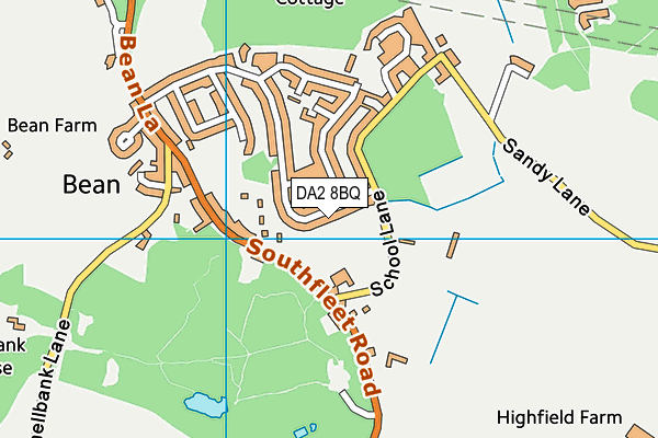 DA2 8BQ map - OS VectorMap District (Ordnance Survey) DA2 8BQ map - OS VectorMap District (Ordnance Survey)