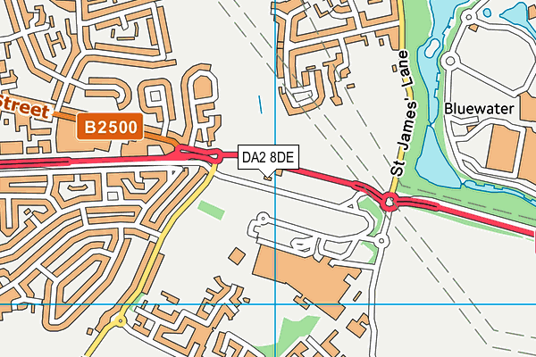 DA2 8DE map - OS VectorMap District (Ordnance Survey)