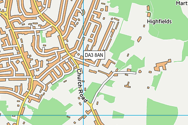 DA3 8AN map - OS VectorMap District (Ordnance Survey) DA3 8AN map - OS VectorMap District (Ordnance Survey)