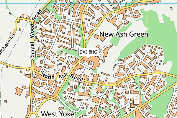 DA3 8HG map - OS VectorMap District (Ordnance Survey) DA3 8HG map - OS VectorMap District (Ordnance Survey)