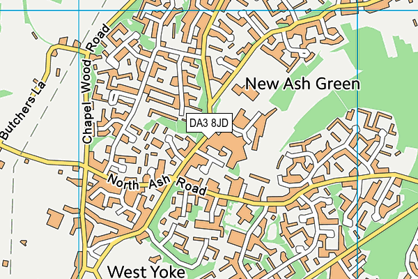 DA3 8JD map - OS VectorMap District (Ordnance Survey) DA3 8JD map - OS VectorMap District (Ordnance Survey)