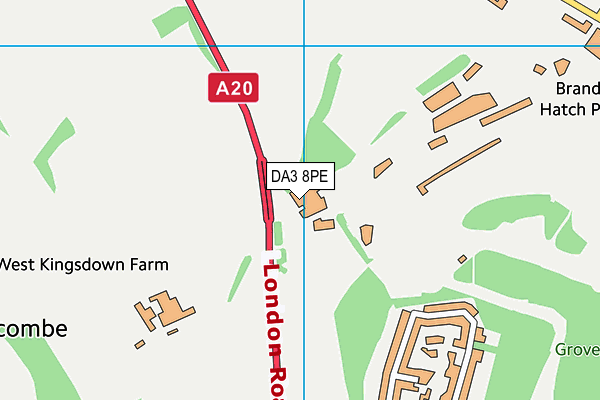 DA3 8PE map - OS VectorMap District (Ordnance Survey) DA3 8PE map - OS VectorMap District (Ordnance Survey)
