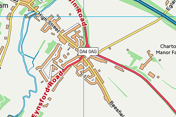 DA4 0AG map - OS VectorMap District (Ordnance Survey) DA4 0AG map - OS VectorMap District (Ordnance Survey)