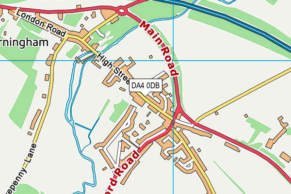 DA4 0DB map - OS VectorMap District (Ordnance Survey) DA4 0DB map - OS VectorMap District (Ordnance Survey)