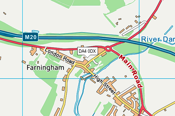 DA4 0DX map - OS VectorMap District (Ordnance Survey)