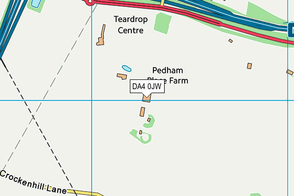 DA4 0JW map - OS VectorMap District (Ordnance Survey) DA4 0JW map - OS VectorMap District (Ordnance Survey)