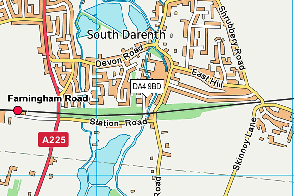 DA4 9BD map - OS VectorMap District (Ordnance Survey) DA4 9BD map - OS VectorMap District (Ordnance Survey)