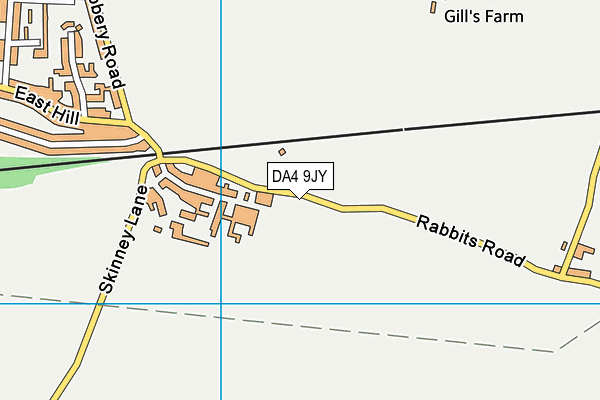 DA4 9JY map - OS VectorMap District (Ordnance Survey) DA4 9JY map - OS VectorMap District (Ordnance Survey)