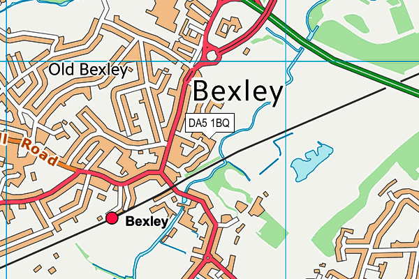 DA5 1BQ map - OS VectorMap District (Ordnance Survey)
